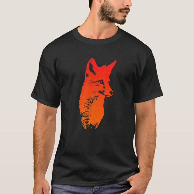 Camiseta Fox head fox fox hunting hunter  1 (Frente)