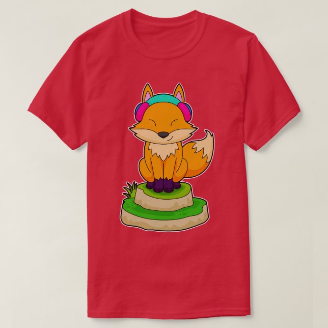 Camiseta Fox Headphone Music (Frente do Design)