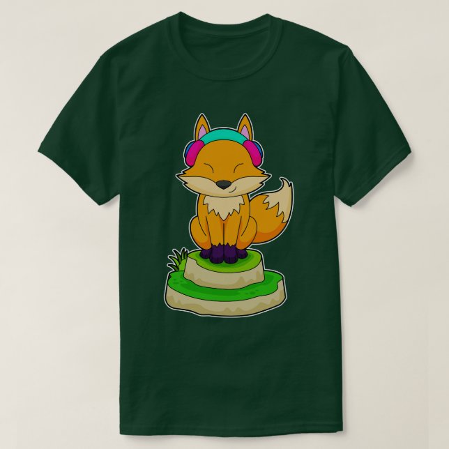 Camiseta Fox Headphone Music (Frente do Design)