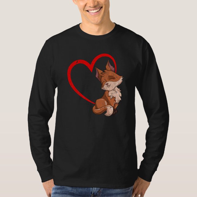 Camiseta Fox Heart Forest Animal Nature (Frente)
