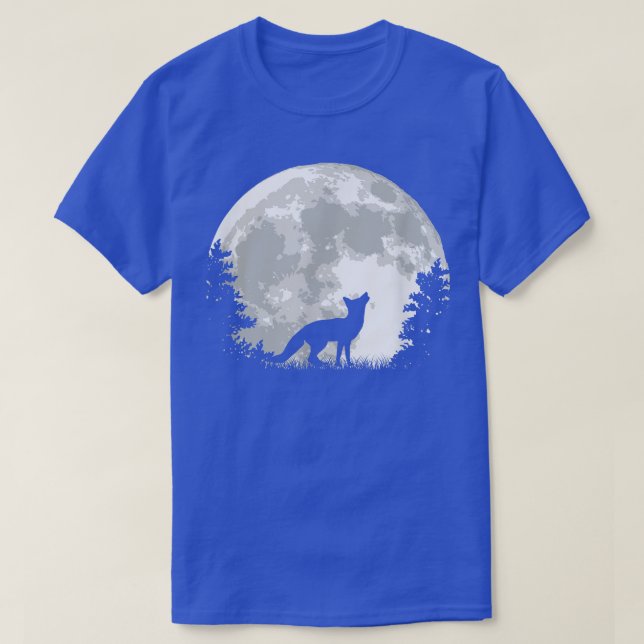 Camiseta Fox Hunter Forest Walker Moonlight T-Shirt (Frente do Design)