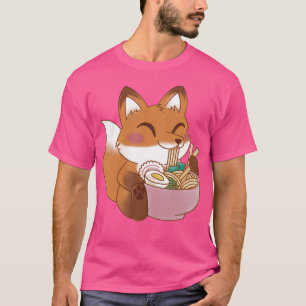 Camiseta Fox Kawaii Animal Ramen Fox