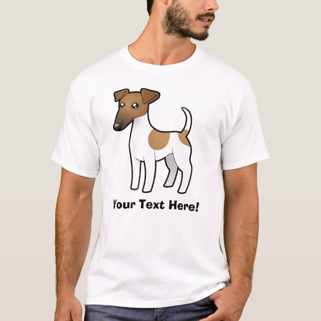 Camiseta Fox liso Terrier dos desenhos animados (Frente)