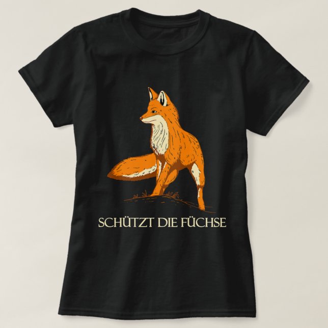 Camiseta Fox Lover Protege as raposas contra o ambiente (Frente do Design)