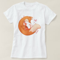 Fox Mãe e Baby T-Shirt