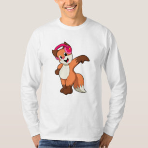 Camiseta Fox na Música com Fone de Ouvido
