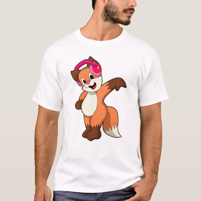 Camiseta Fox na Música com Fone de Ouvido (Frente)