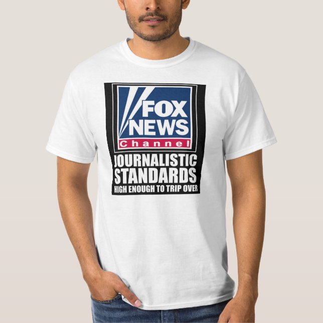 Camiseta Fox News - padrões jornalísticos (Frente)