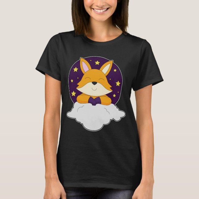 Camiseta Fox Night Clouds Stars (Frente)