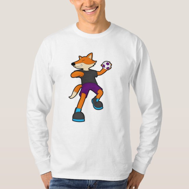 Camiseta Fox no jogador de Handball com Handball (Frente)