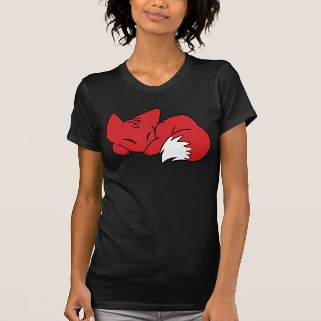 Camiseta Fox ondulado do sono (Frente)