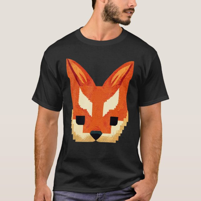 Camiseta Fox Pixel 8 Bit Retro Video Game (Frente)
