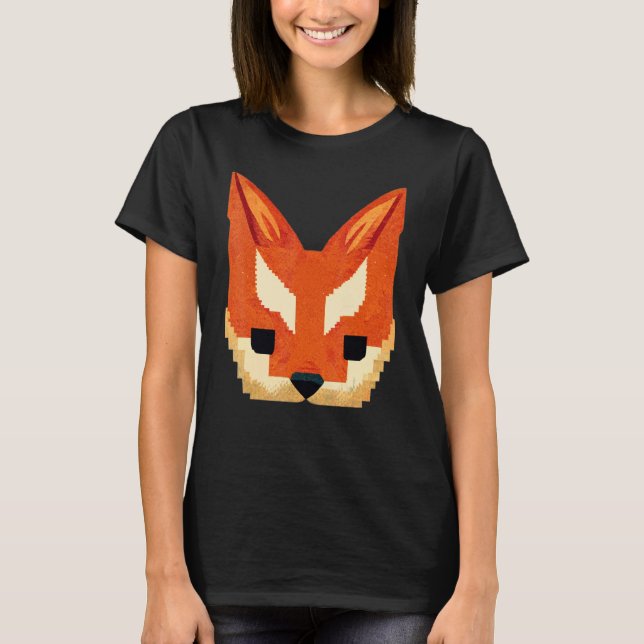 Camiseta Fox Pixel 8 Bits - Jogo de Vídeo Retroativo (Frente)