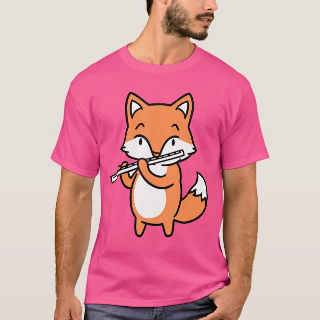 Camiseta Fox Playing Flute (Frente)