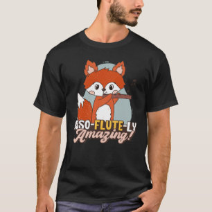 Camiseta Fox Playing Flute Absoflutely Amazing Flute