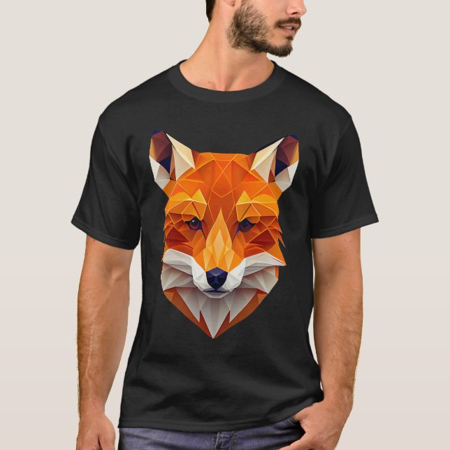 Camiseta Fox Polygon Wildlife Zookeeper Geomet (Frente)