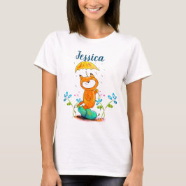 Camiseta Fox Primavera Inspiradora com Guarda-chuvas