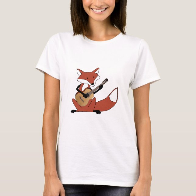 Camiseta Fox que joga a guitarra (Frente)