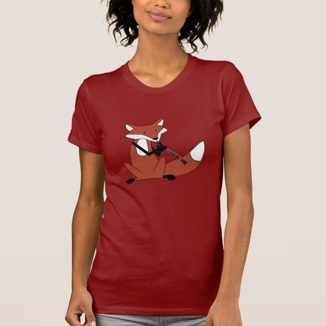 Camiseta Fox que joga o clarinete (Frente)