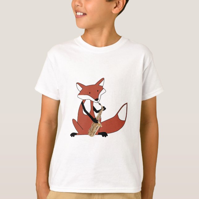 Camiseta Fox que joga o saxofone (Frente)