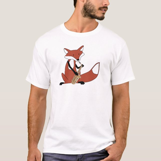 Camiseta Fox que joga o saxofone (Frente)