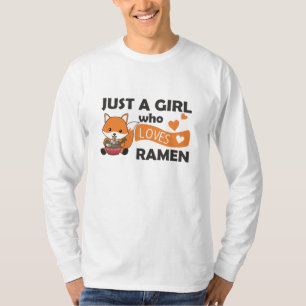 Camiseta Fox Ramen Doce Animais Comendo Massas