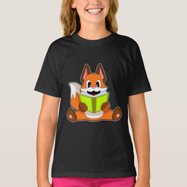 Camiseta Fox Reading Book (Frente)