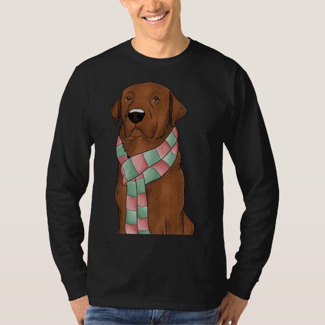 Camiseta Fox Red Lab Com O Carvalho De Natal Equipado (Frente)