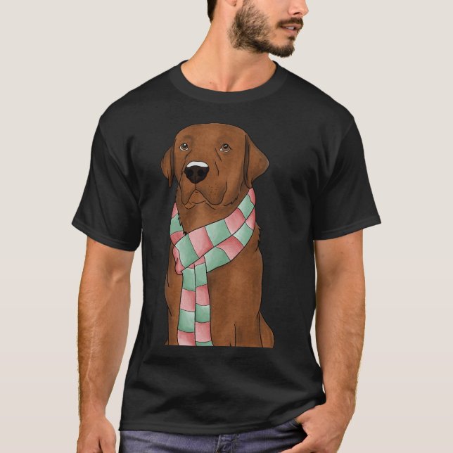 Camiseta Fox Red Lab Com O Carvalho De Natal Equipado (Frente)