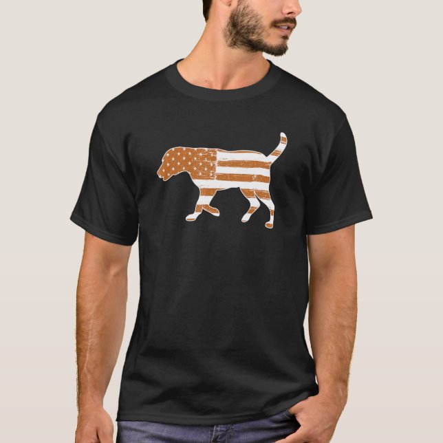 Camiseta Fox Red Lab Mom Dad Labrador Retriever Flag (Frente)