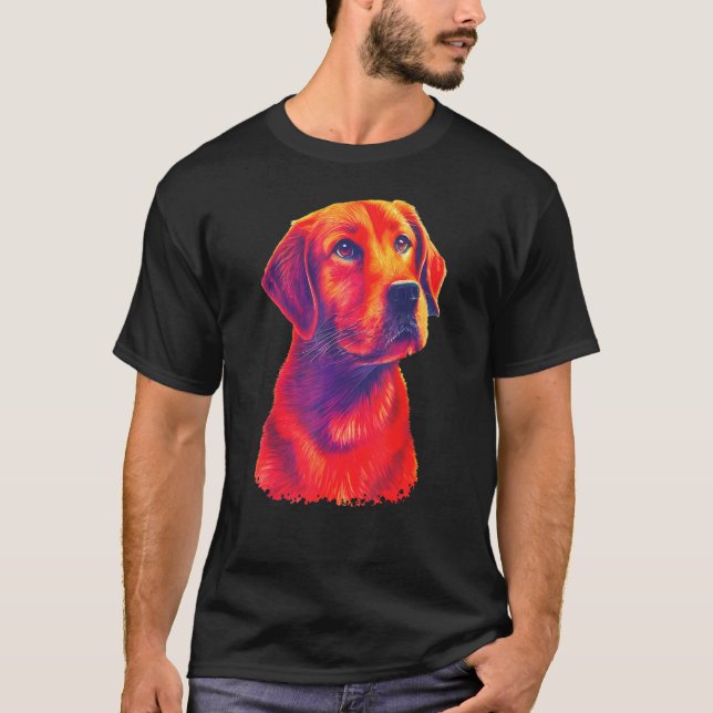 Camiseta Fox Red Labrador Retriever Cachorro Foxred Lab Úni (Frente)