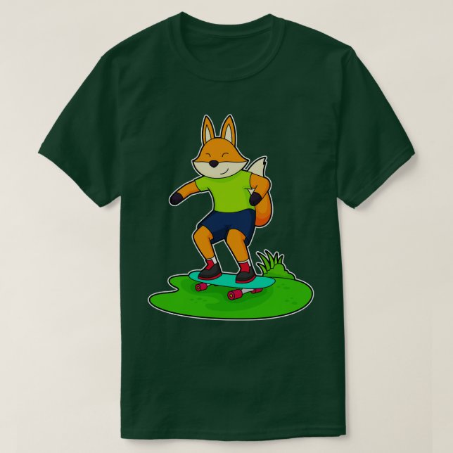 Camiseta Fox Skater Skateboard 2 (Frente do Design)