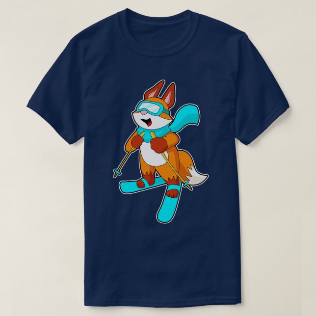 Camiseta Fox Skier Ski (Frente do Design)
