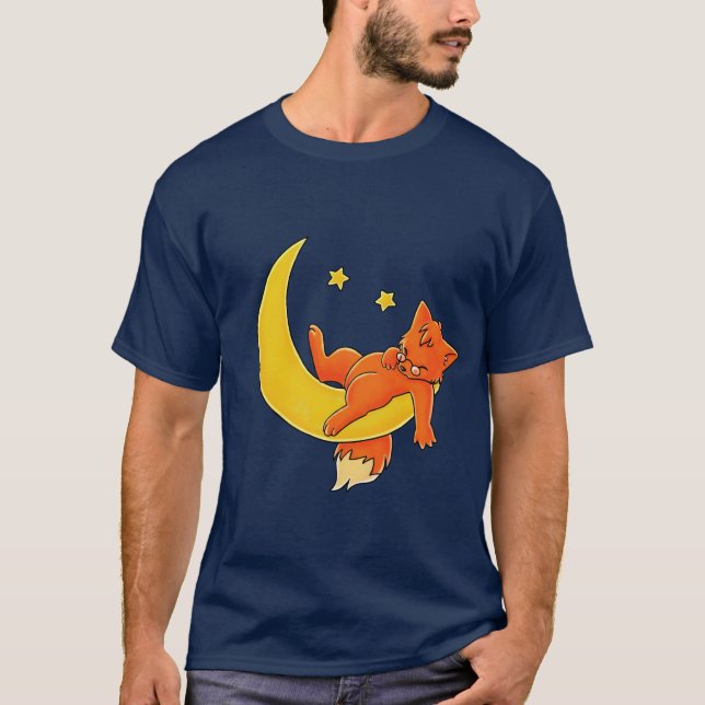 Camiseta Fox sonolento da lua (Frente)