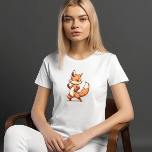 Camiseta Fox T-Shirt de Cartoon Bonito: Adorável e Whimsica