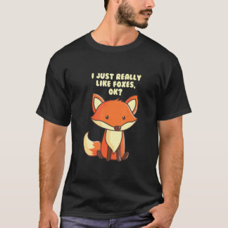 Camiseta Fox T-Shirt Engraçada Eu Gosto Muito De Raposas Ok