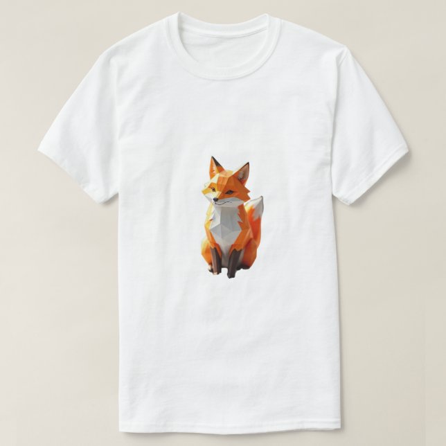 Camiseta Fox T-shirt geométrica (Frente do Design)