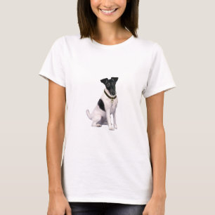 Camiseta Fox Terrier (A) - Suave - Branco-preto