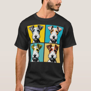 Camiseta Fox Terrier Art Cupa De Arte Com Fio Retroativo