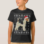 Camiseta Fox Terrier Christmas Ugly Lights Santa Hat D<br><div class="desc">Fio Fox Terrier Christmas Ugly Lights Santa Hat Dog Xmas</div>
