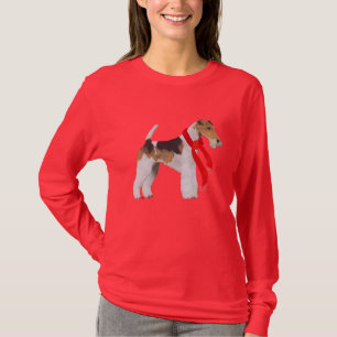 Camiseta Fox Terrier com fio em um Scarf
