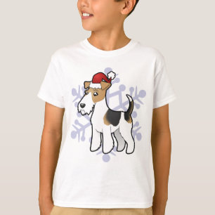 Camiseta Fox Terrier do fio do Natal