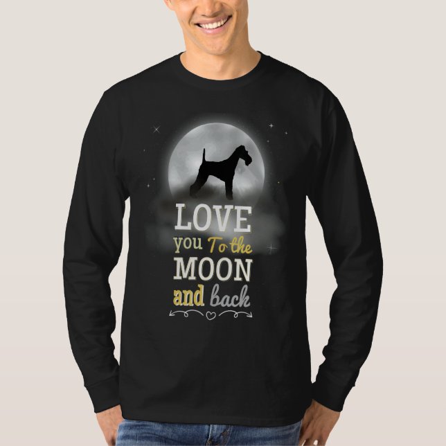 Camiseta Fox Terrier Dog Amor À Lua (Frente)