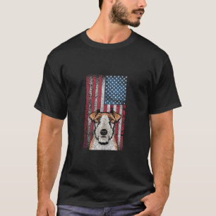Camiseta Fox Terrier Dog US Flag Fox Terrier Owner Fox Terr