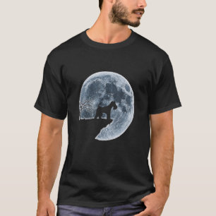 Camiseta Fox Terrier Halloween Costume Moon Silhouket