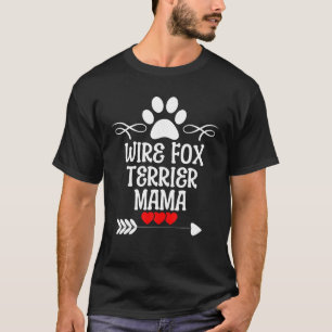 Camiseta Fox Terrier Mama no Natal das Mães