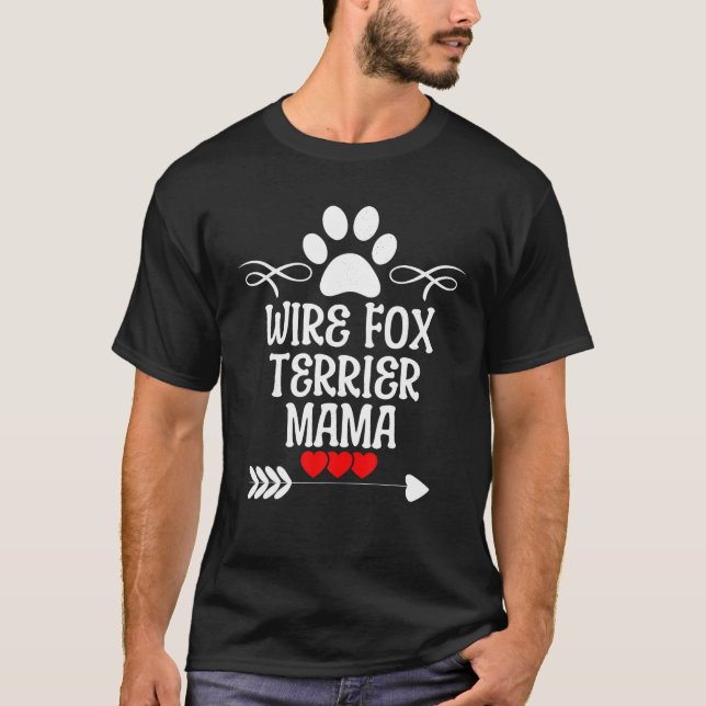 Camiseta Fox Terrier Mama no Natal das Mães (Frente)