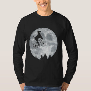 Camiseta Fox Terrier Riding Moon Bike Halloween Lunar Cycli