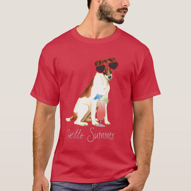 Camiseta Fox Terrier suave de verão (Frente)