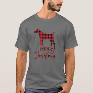 Camiseta Fox Terrier Xadrez Vermelho Fam de Combinação de N
